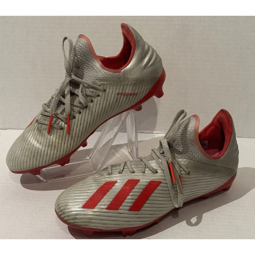 adidas X 19.1 Firm Ground Youth Soccer Size 5.5 Unisex Orange/Gray lace Cleats
